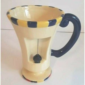 Spade Mug Dantes Design Inc. Card Player Bridge Games Coffee Tea Yellow Navy Red